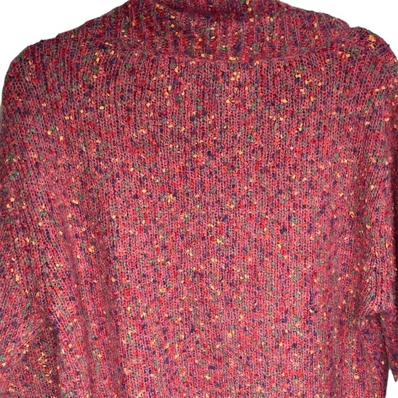 United Knitwear Pink Rainbow Dot Cowl Neck Sweater Large - Picture 3 of 9